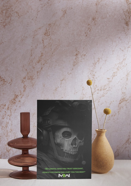 Call of Duty Modern Warfare | Ghost Wall Art Print | A4 Framed Poster