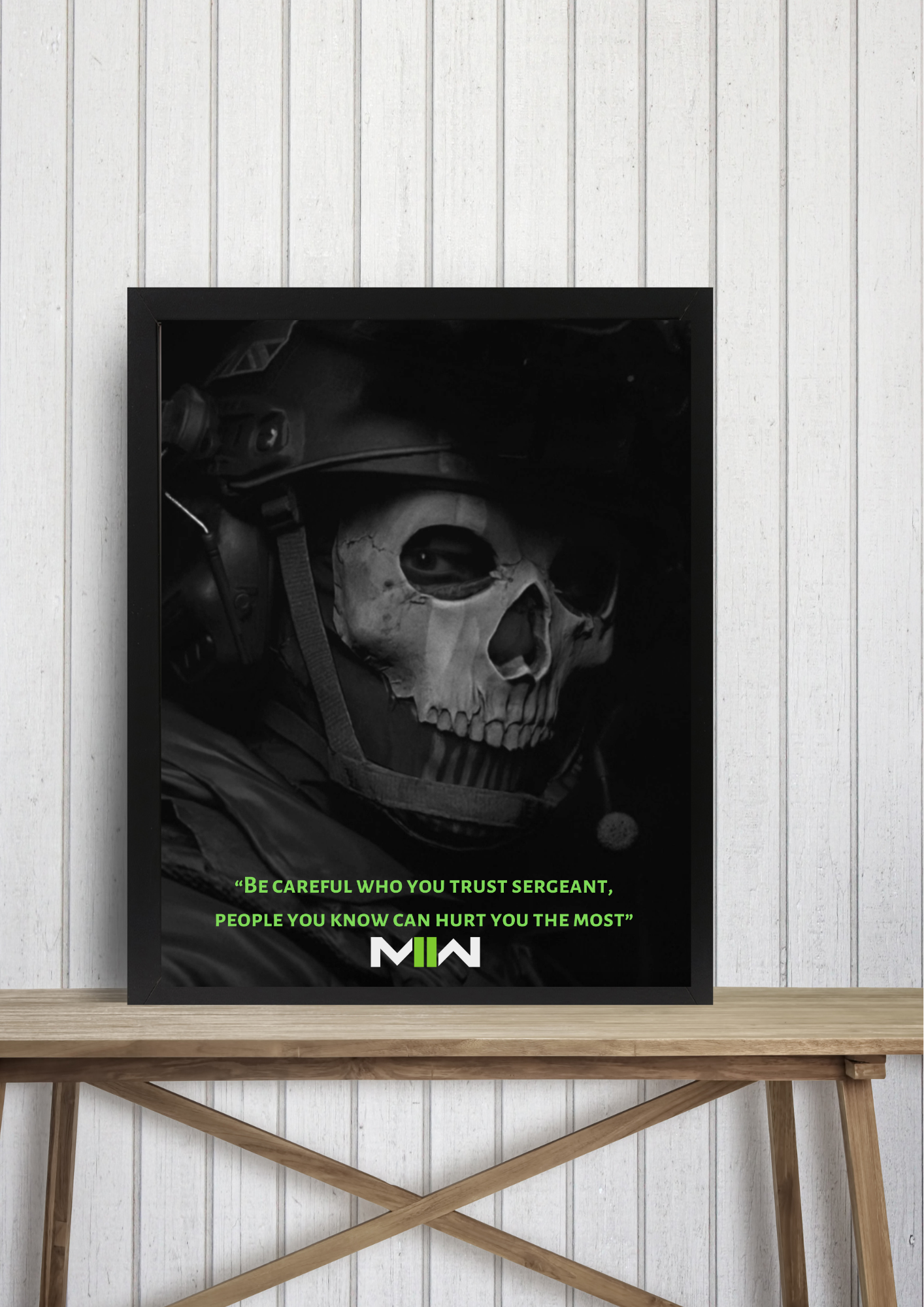Call of Duty Modern Warfare | Ghost Wall Art Print | A4 Framed Poster
