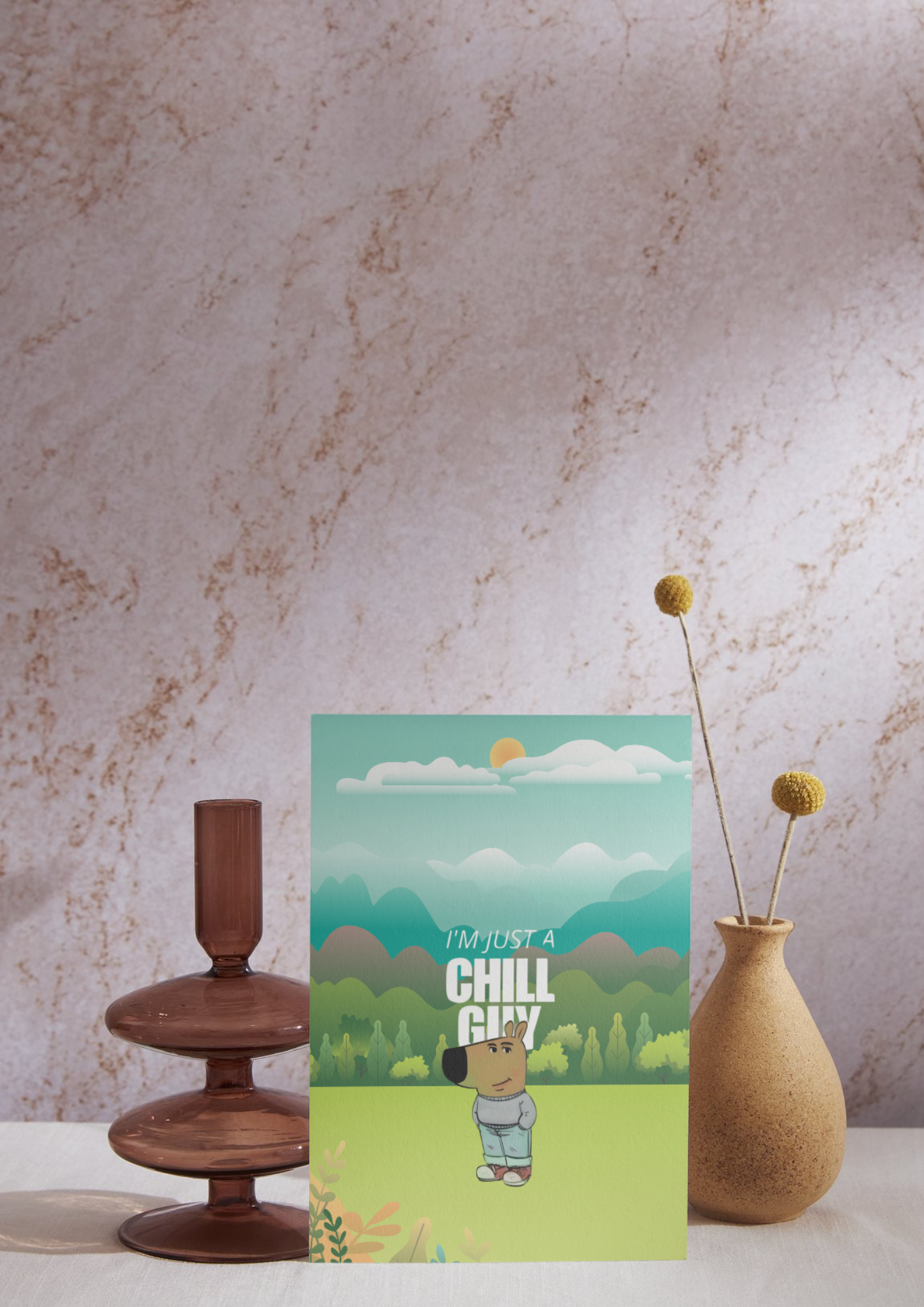 Chill Guy A4 Sized Framed Wall Poster