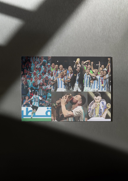 Lionel Messi Photo Collage | Framed Wall Art Print | Lionel Messi A4 Framed Poster