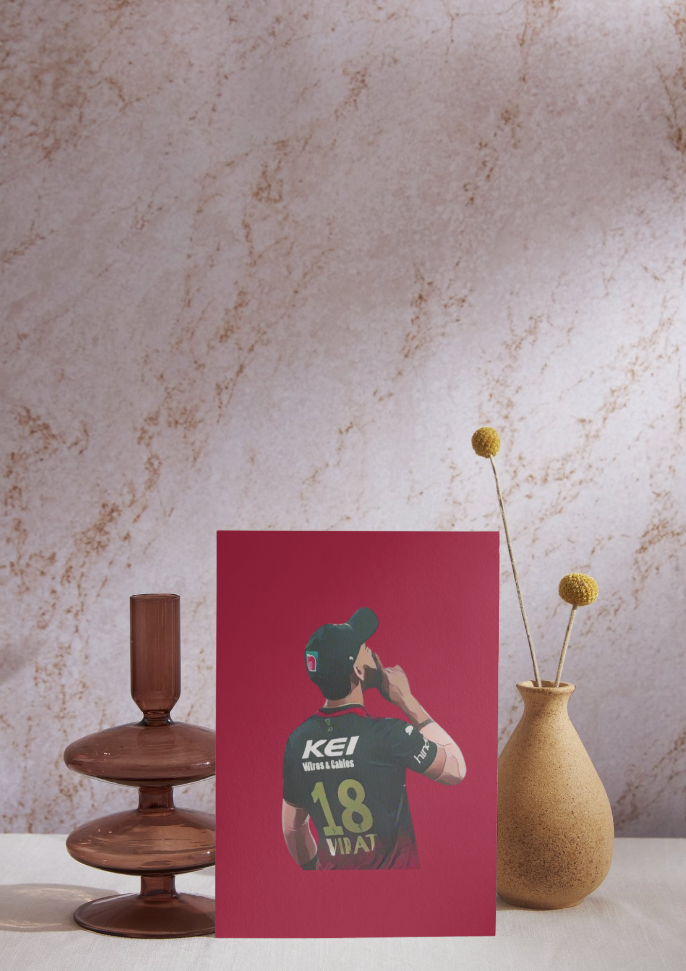 Virat Kohli RCB A4 Framed Poster